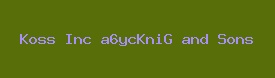 Koss Inc a6ycKniG and Sons Logo